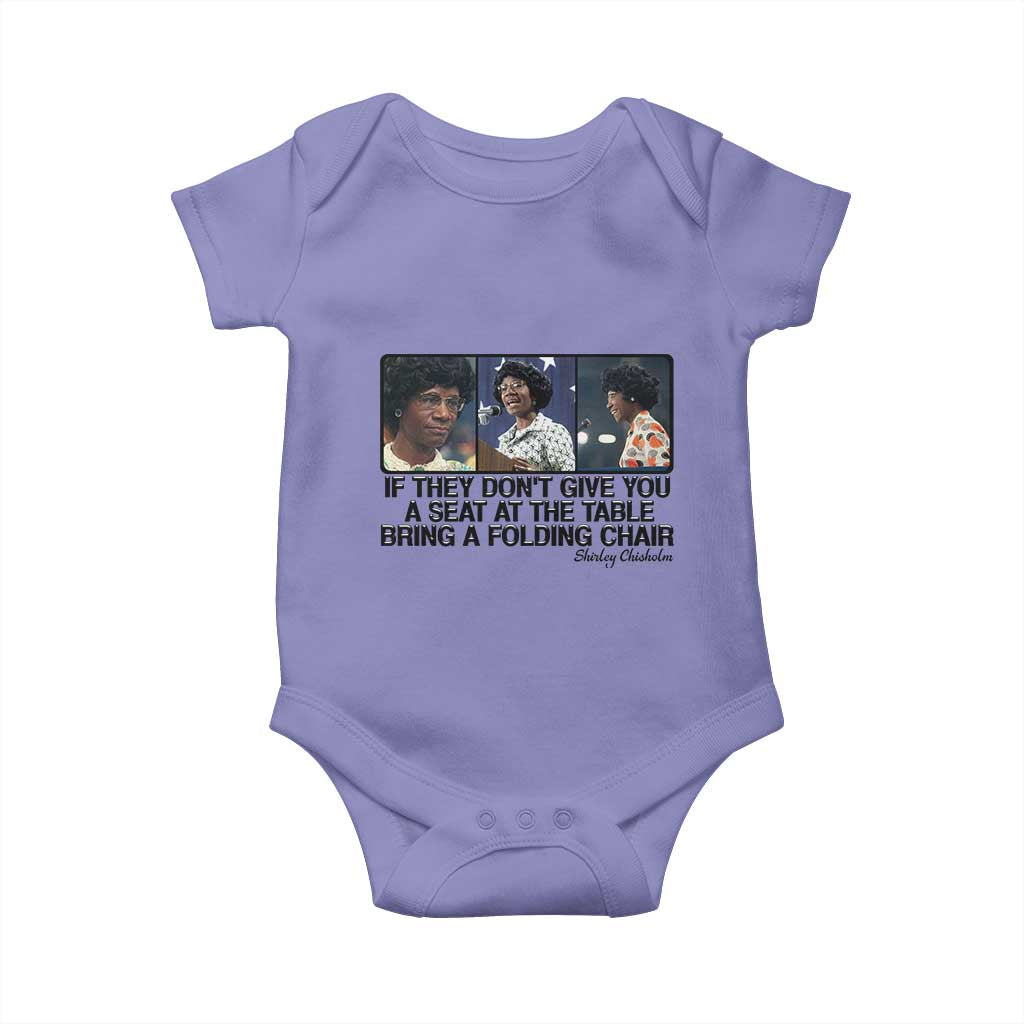 Shirley Chisholm Seat At The Table Quote Baby Onesie Strong Black Women Pride