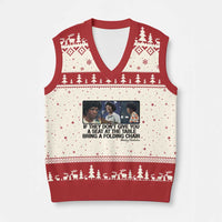 Shirley Chisholm Seat At The Table Quote V-Neck Knit Sweater Vest Strong Black Women Pride