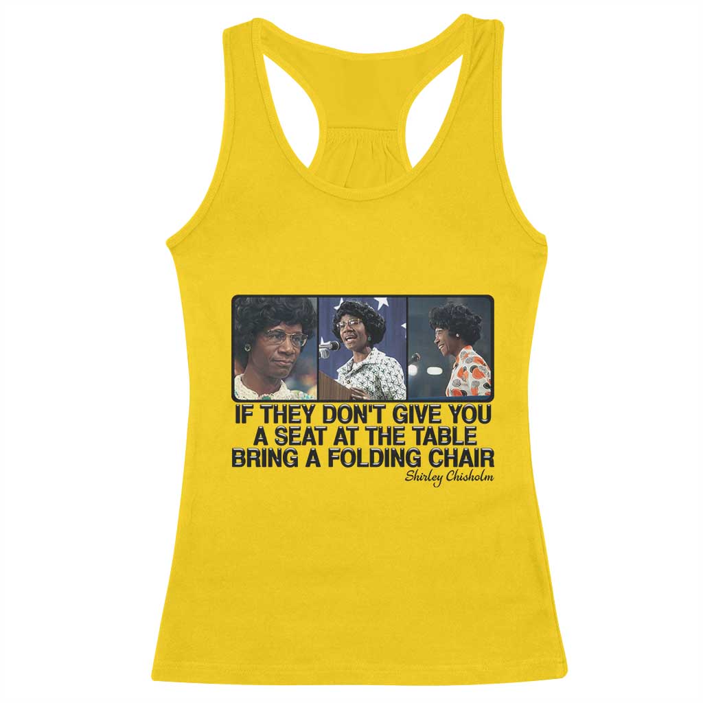Shirley Chisholm Seat At The Table Quote Racerback Tank Top Strong Black Women Pride