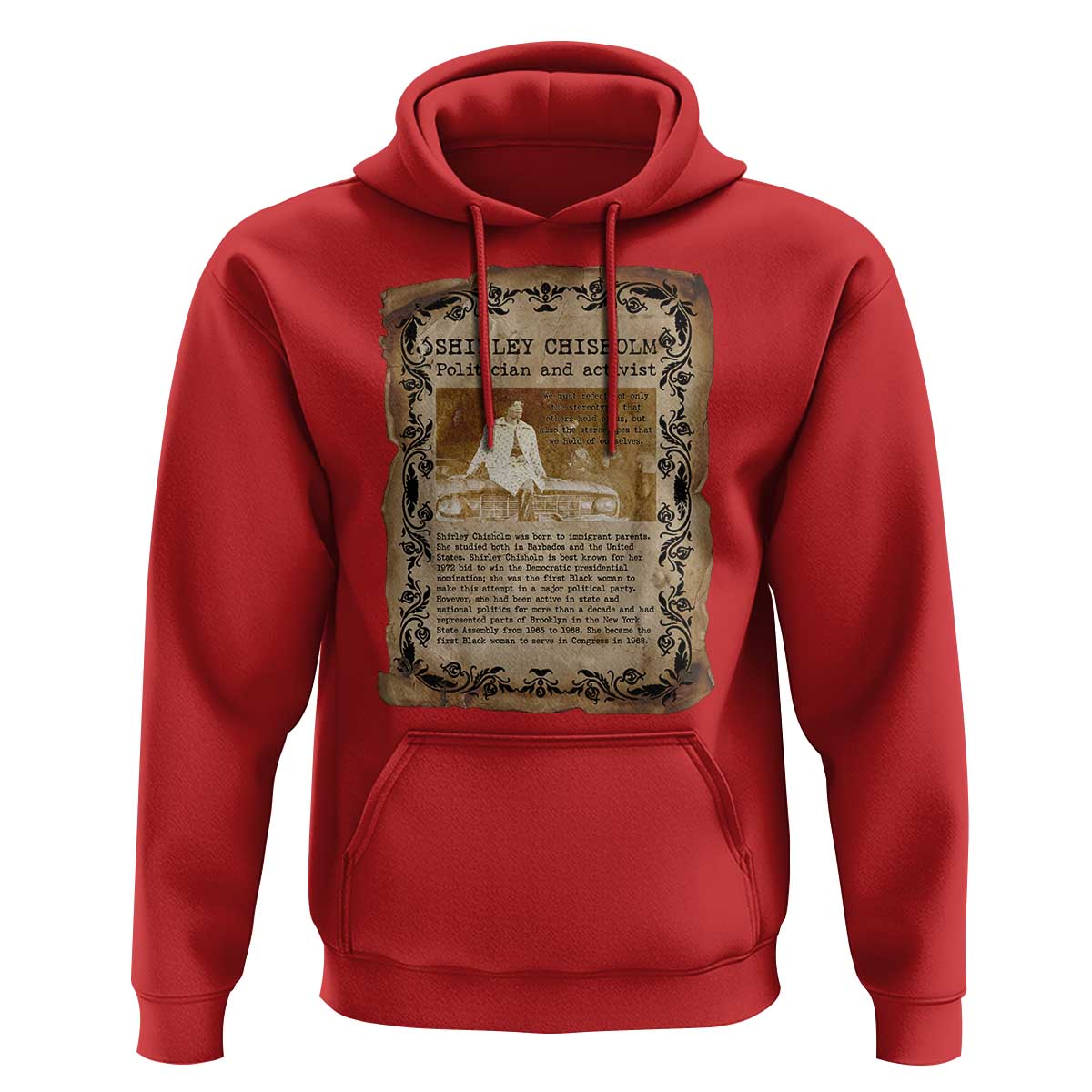 Vintage Newspaper Shirley Chisholm Hoodie Black History Month Gift