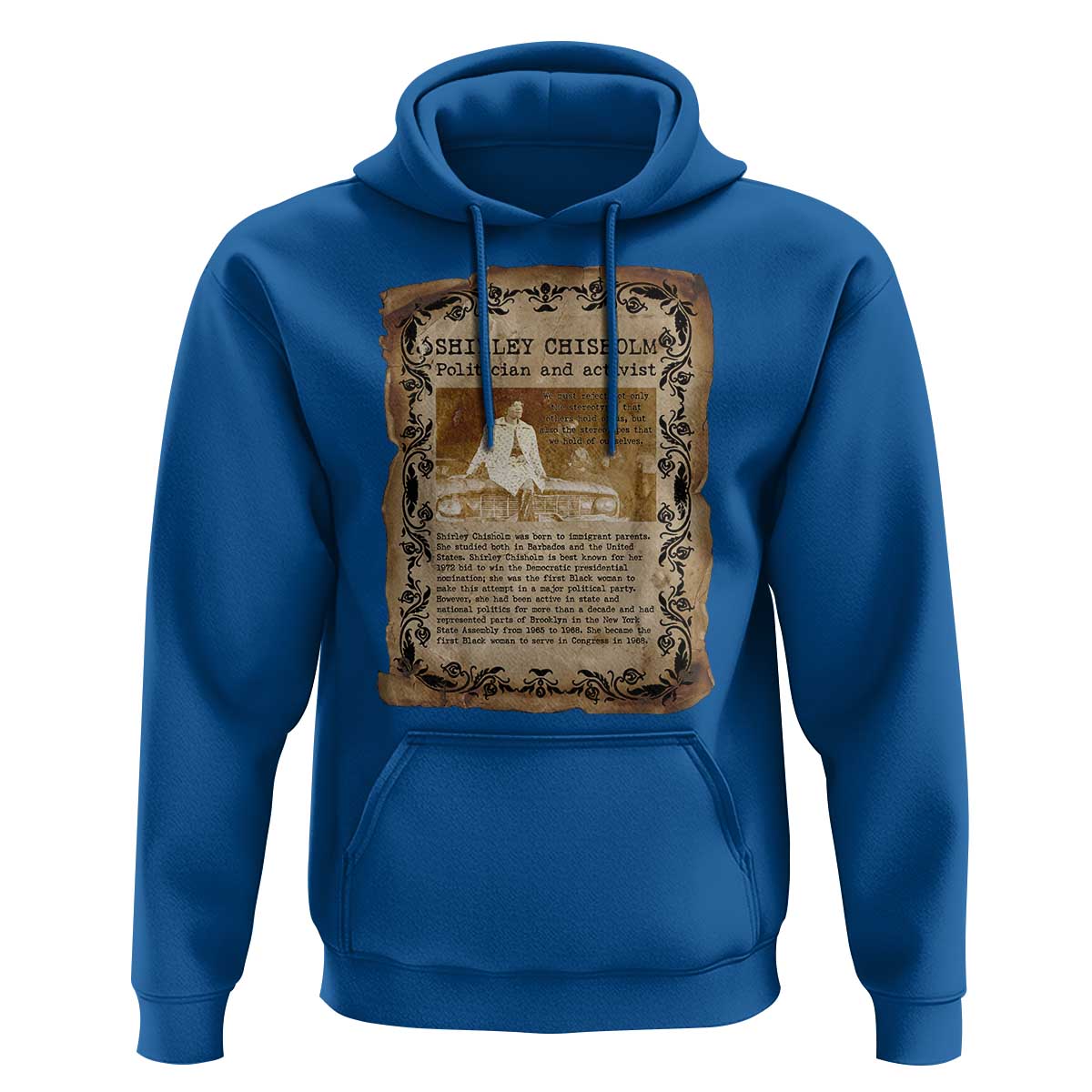 Vintage Newspaper Shirley Chisholm Hoodie Black History Month Gift