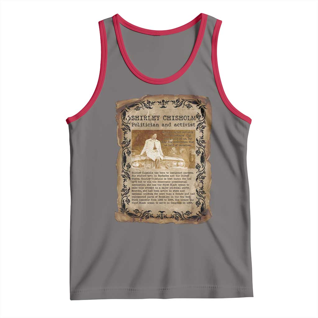 Vintage Newspaper Shirley Chisholm Tank Top Black History Month Gift