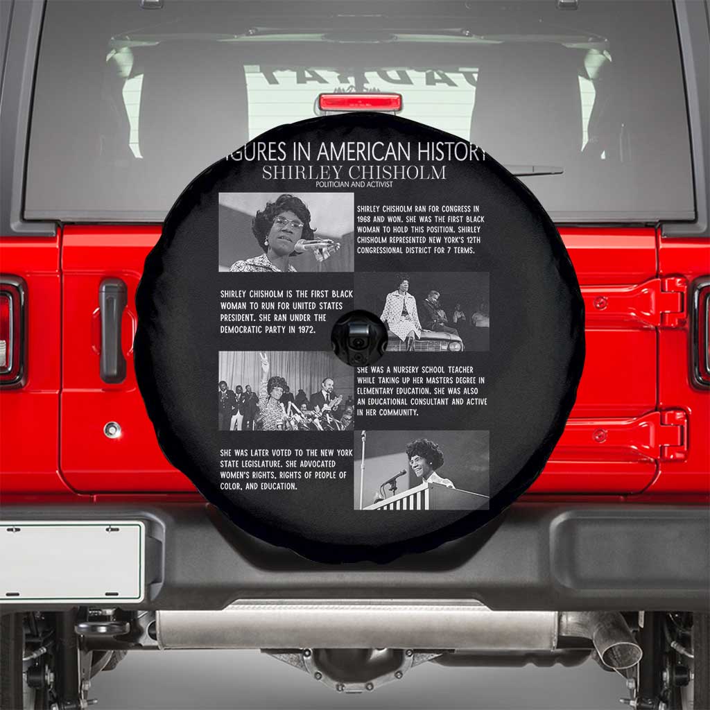 Shirley Chisholm Spare Tire Cover Black Woman Leadership Icon