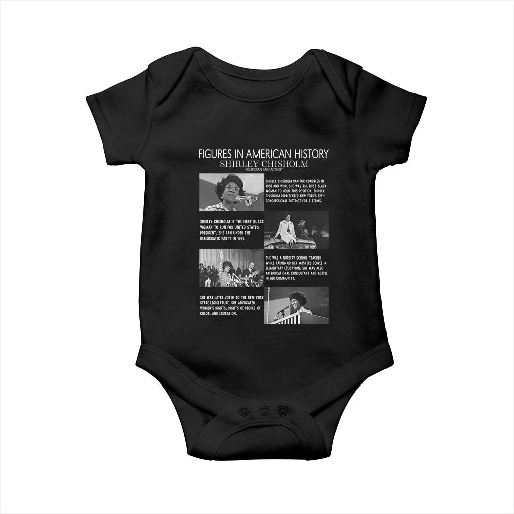 Shirley Chisholm Baby Onesie Black Woman Leadership Icon