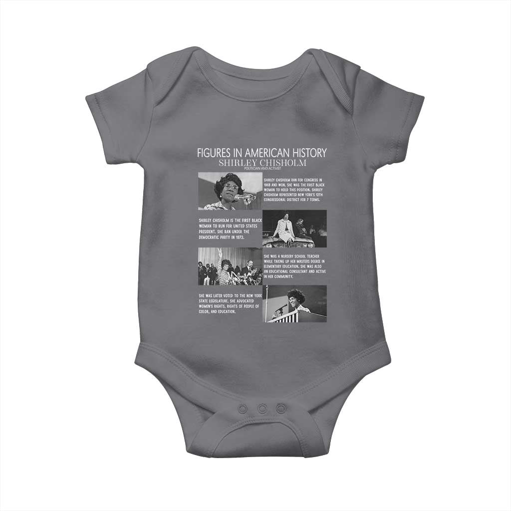 Shirley Chisholm Baby Onesie Black Woman Leadership Icon