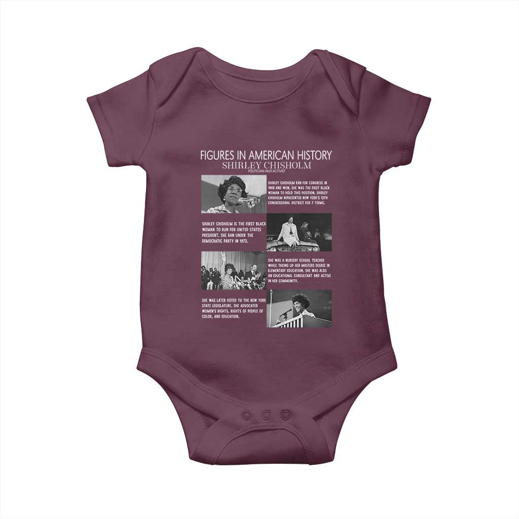 Shirley Chisholm Baby Onesie Black Woman Leadership Icon