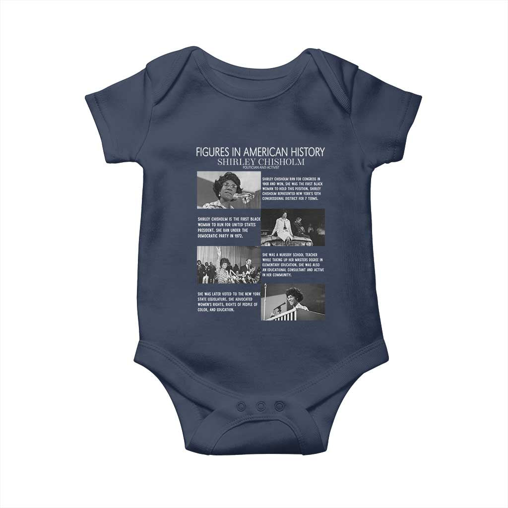 Shirley Chisholm Baby Onesie Black Woman Leadership Icon