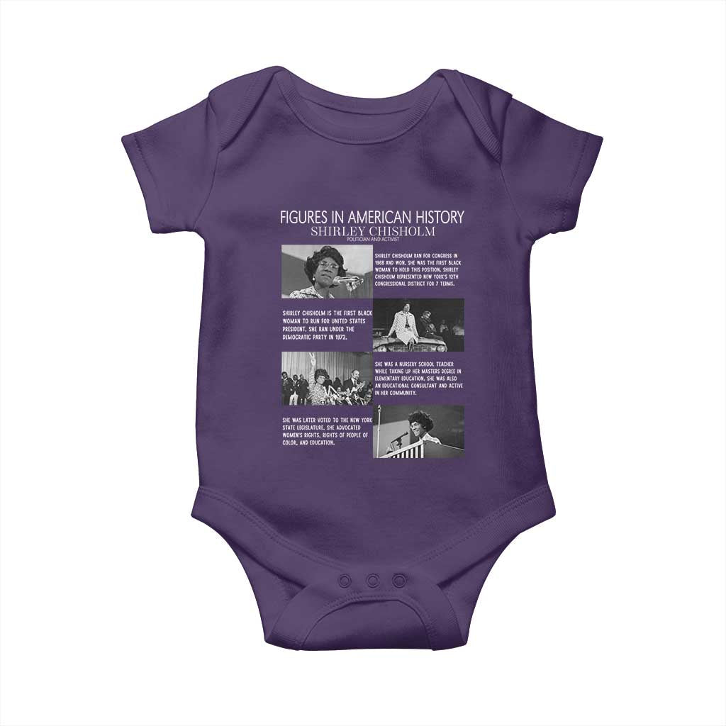 Shirley Chisholm Baby Onesie Black Woman Leadership Icon