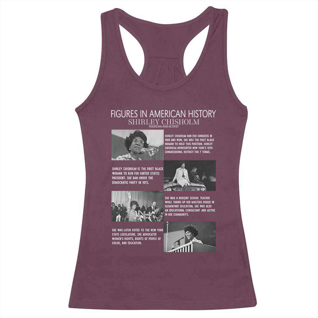 Shirley Chisholm Racerback Tank Top Black Woman Leadership Icon