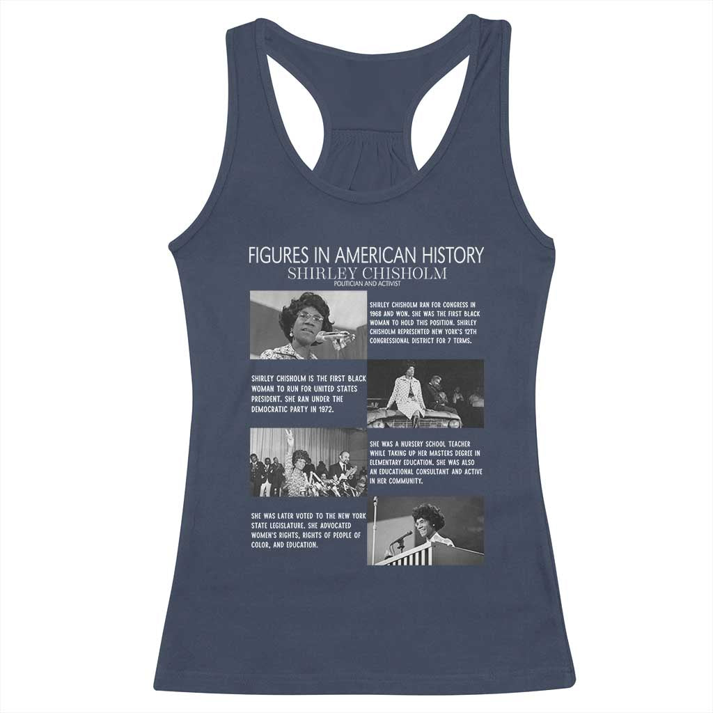 Shirley Chisholm Racerback Tank Top Black Woman Leadership Icon