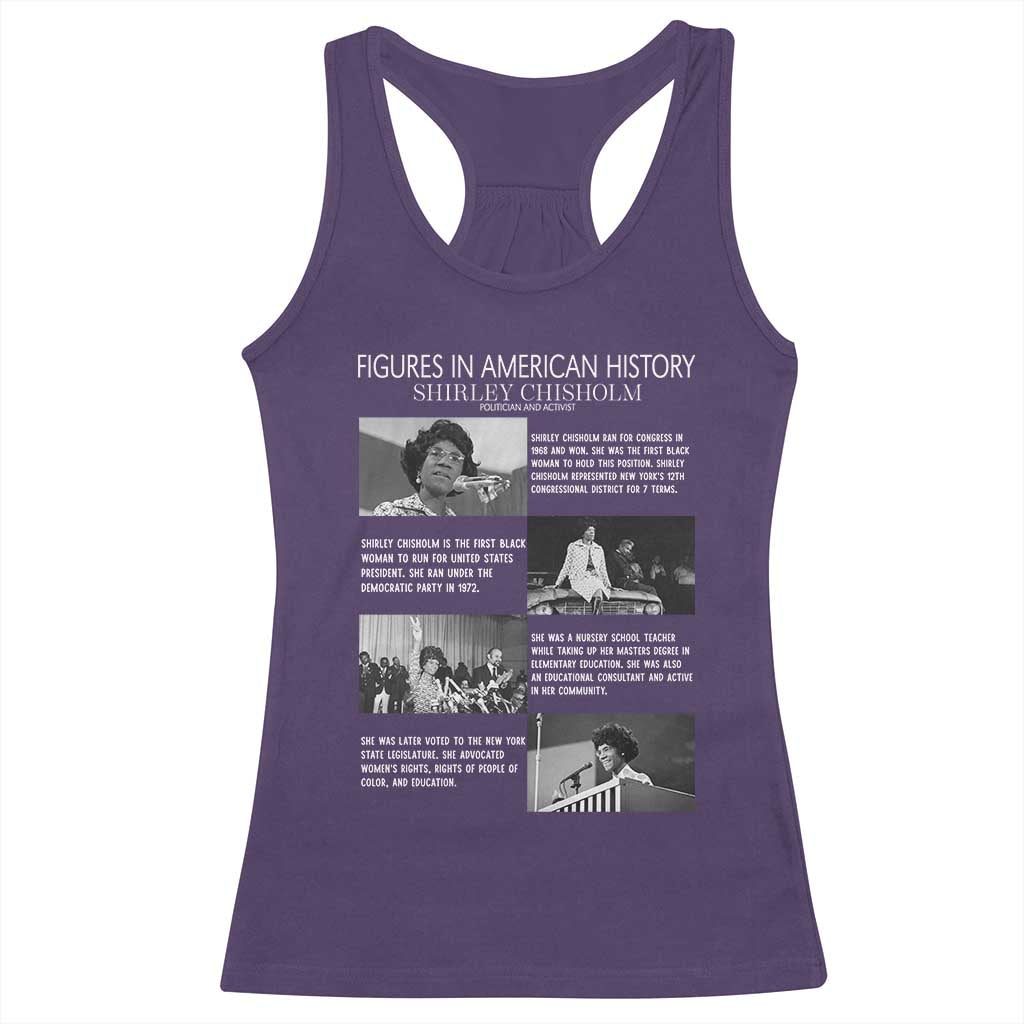 Shirley Chisholm Racerback Tank Top Black Woman Leadership Icon