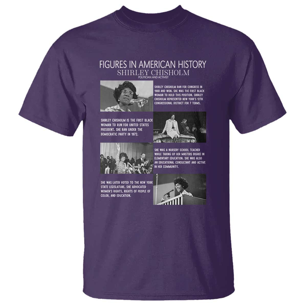 Shirley Chisholm T Shirt Black Woman Leadership Icon