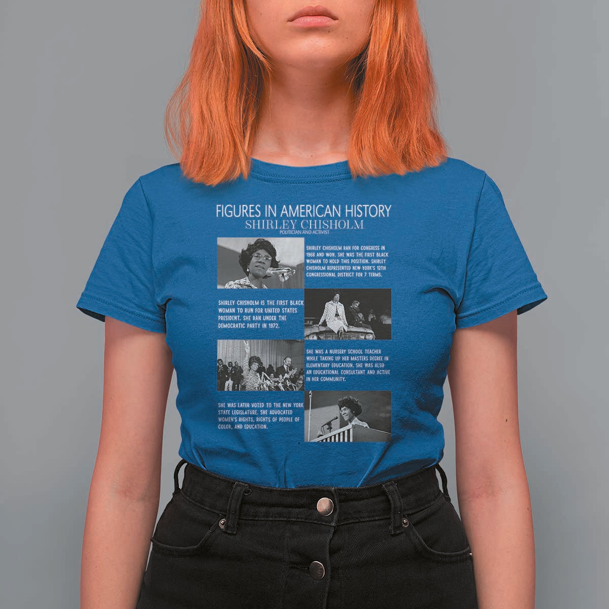 Shirley Chisholm T Shirt For Women Black Woman Leadership Icon