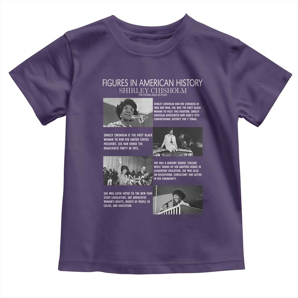 Shirley Chisholm Toddler T Shirt Black Woman Leadership Icon