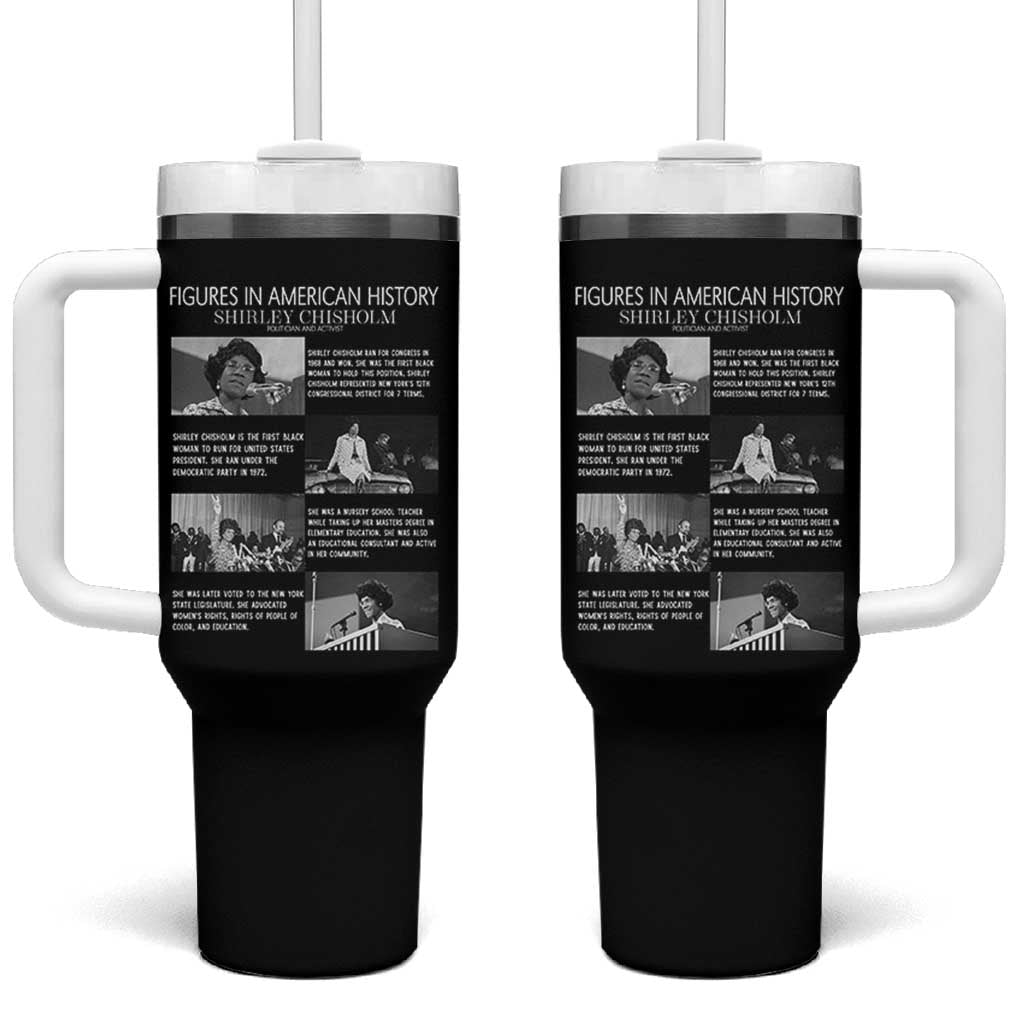 Shirley Chisholm Tumbler With Handle Black Woman Leadership Icon