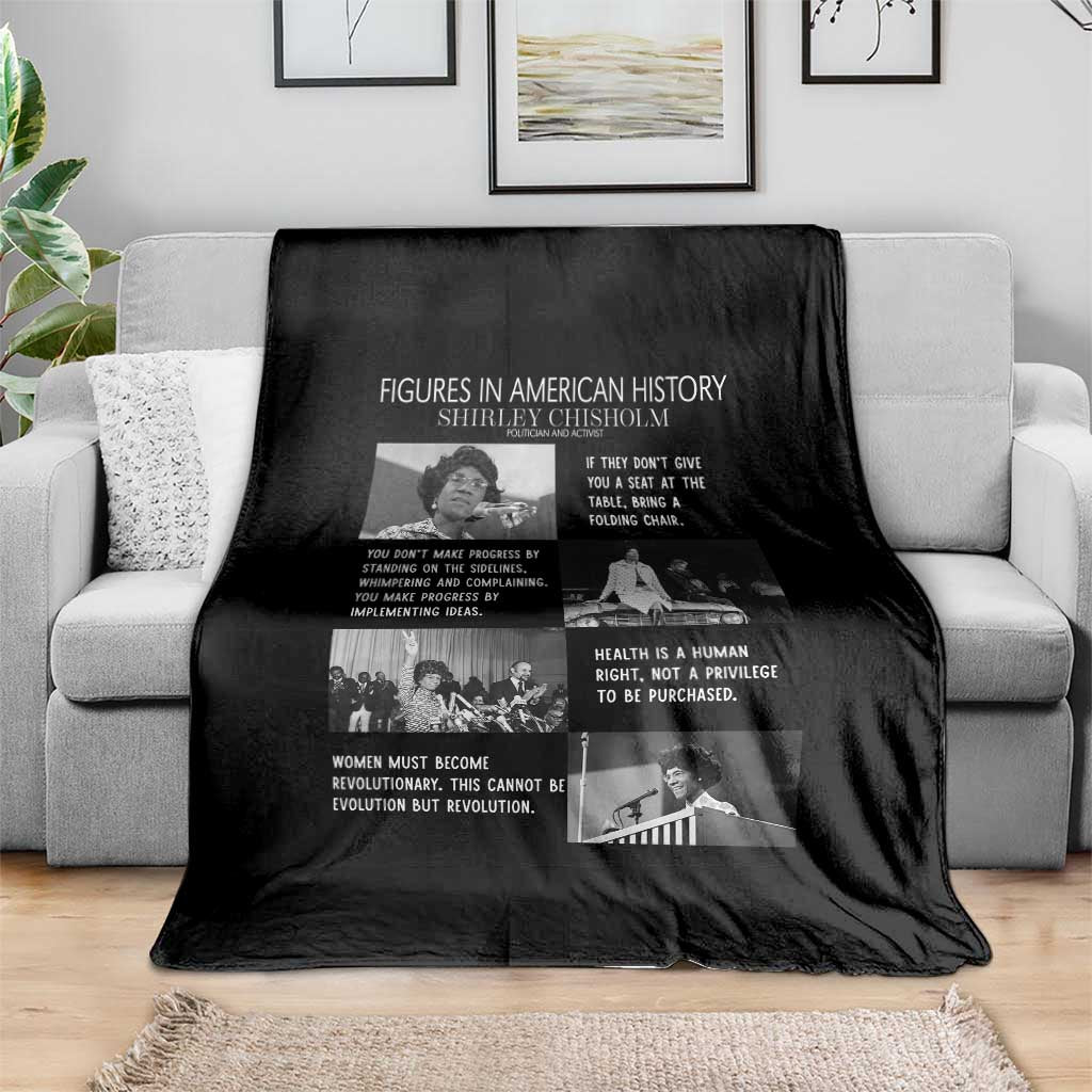 Shirley Chisholm Legacy Throw Blanket Civil Rights Woman Leader