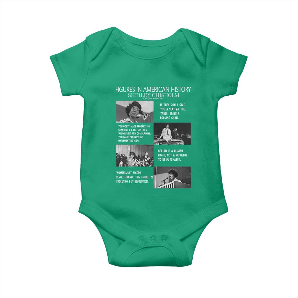 Shirley Chisholm Legacy Baby Onesie Civil Rights Woman Leader