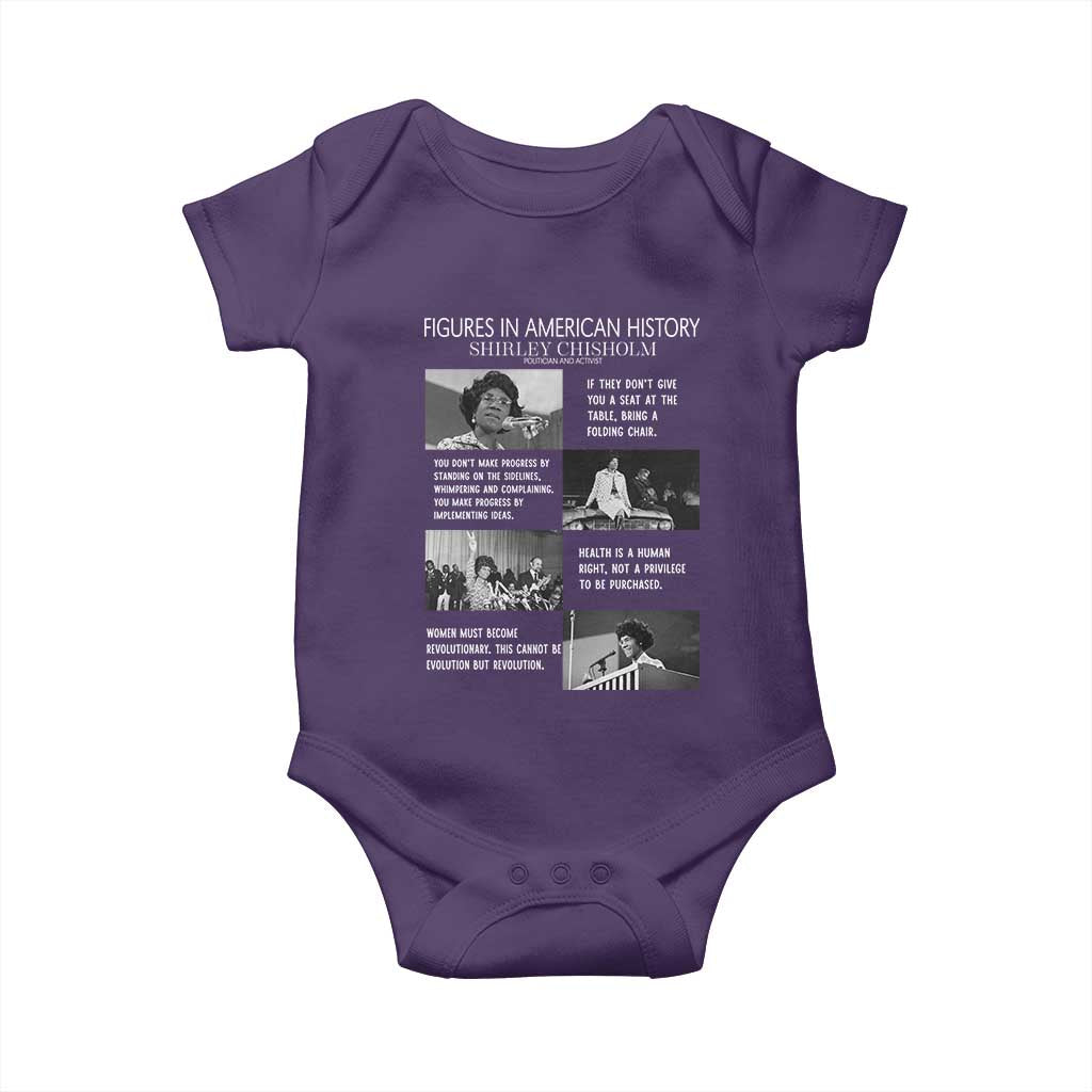 Shirley Chisholm Legacy Baby Onesie Civil Rights Woman Leader