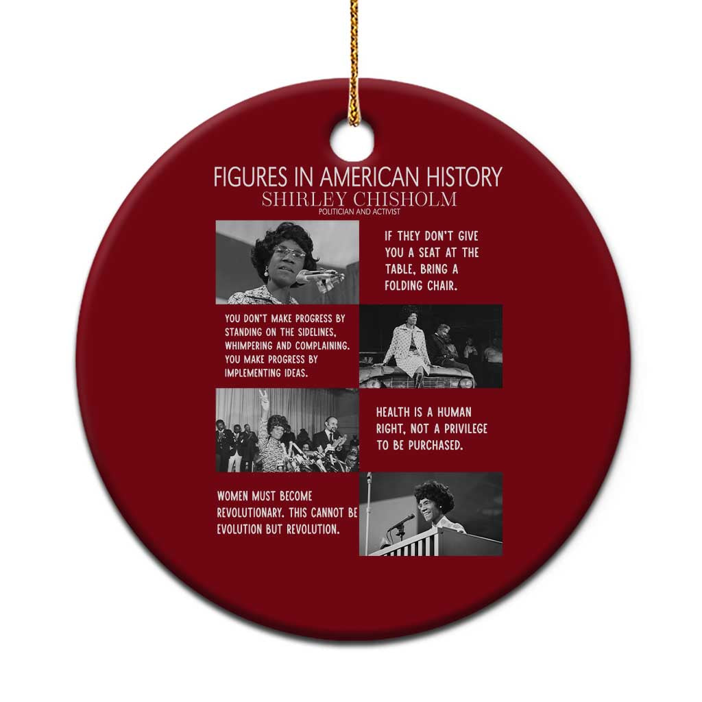 Shirley Chisholm Legacy Ceramic Ornament Civil Rights Woman Leader