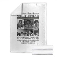 Shirley Chisholm Throw Blanket You Make Progress By Implementing Ideas Quote