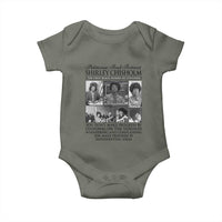 Shirley Chisholm Baby Onesie You Make Progress By Implementing Ideas Quote