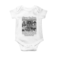 Shirley Chisholm Baby Onesie You Make Progress By Implementing Ideas Quote