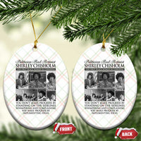 Shirley Chisholm Ceramic Ornament You Make Progress By Implementing Ideas Quote