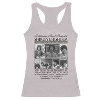 Shirley Chisholm Racerback Tank Top You Make Progress By Implementing Ideas Quote