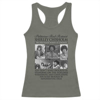 Shirley Chisholm Racerback Tank Top You Make Progress By Implementing Ideas Quote