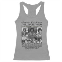 Shirley Chisholm Racerback Tank Top You Make Progress By Implementing Ideas Quote