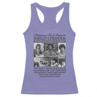 Shirley Chisholm Racerback Tank Top You Make Progress By Implementing Ideas Quote