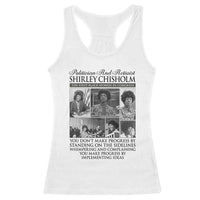 Shirley Chisholm Racerback Tank Top You Make Progress By Implementing Ideas Quote