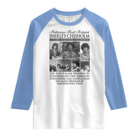 Shirley Chisholm Raglan Shirt You Make Progress By Implementing Ideas Quote