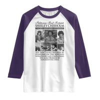 Shirley Chisholm Raglan Shirt You Make Progress By Implementing Ideas Quote