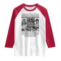Shirley Chisholm Raglan Shirt You Make Progress By Implementing Ideas Quote
