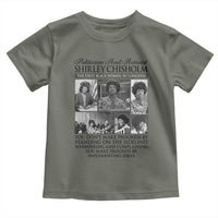 Shirley Chisholm Toddler T Shirt You Make Progress By Implementing Ideas Quote
