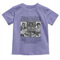 Shirley Chisholm Toddler T Shirt You Make Progress By Implementing Ideas Quote