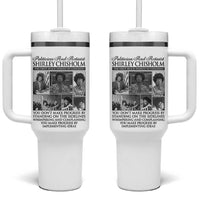 Shirley Chisholm Tumbler With Handle You Make Progress By Implementing Ideas Quote