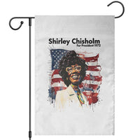 Shirley Chisholm For President 1972 With American Flag Garden Flag