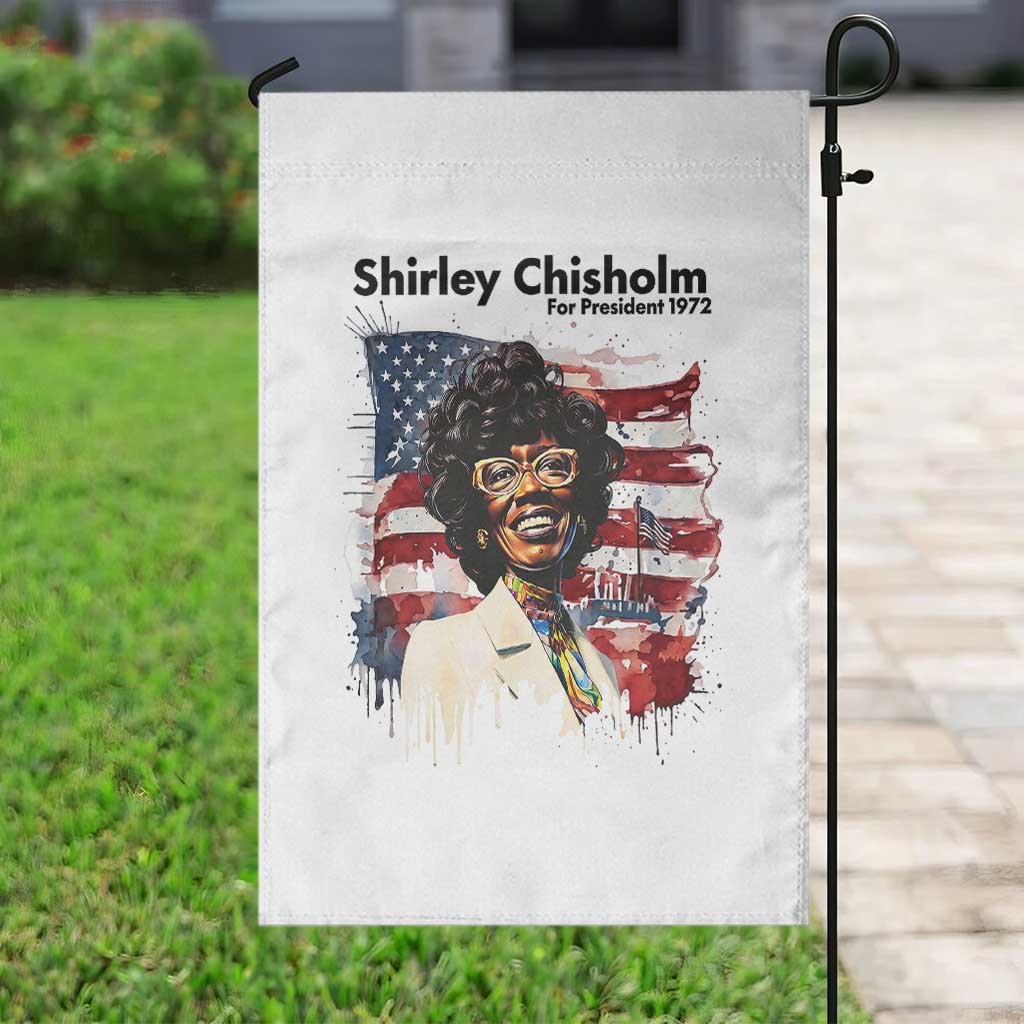 Shirley Chisholm For President 1972 With American Flag Garden Flag