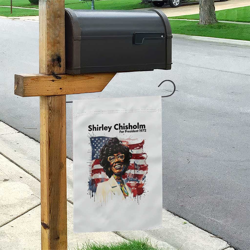 Shirley Chisholm For President 1972 With American Flag Garden Flag