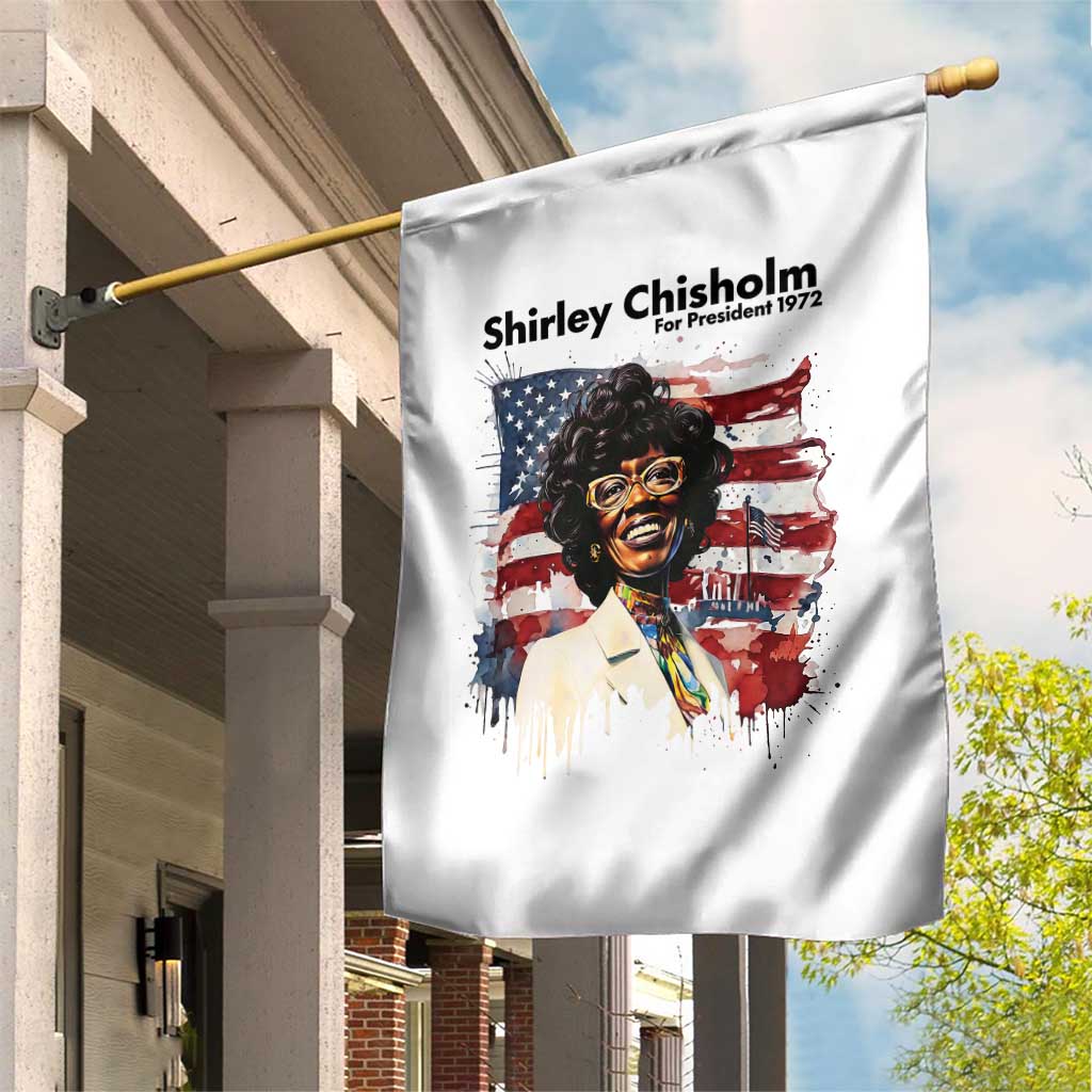 Shirley Chisholm For President 1972 With American Flag Garden Flag