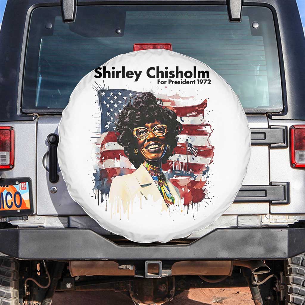 Shirley Chisholm For President 1972 With American Flag Spare Tire Cover