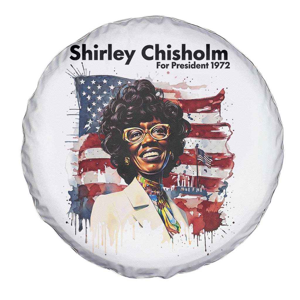Shirley Chisholm For President 1972 With American Flag Spare Tire Cover