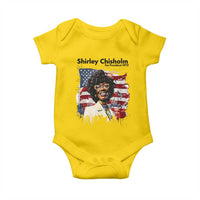 Shirley Chisholm For President 1972 With American Flag Baby Onesie