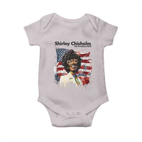 Shirley Chisholm For President 1972 With American Flag Baby Onesie