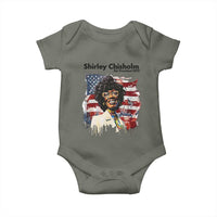 Shirley Chisholm For President 1972 With American Flag Baby Onesie