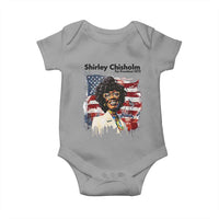 Shirley Chisholm For President 1972 With American Flag Baby Onesie