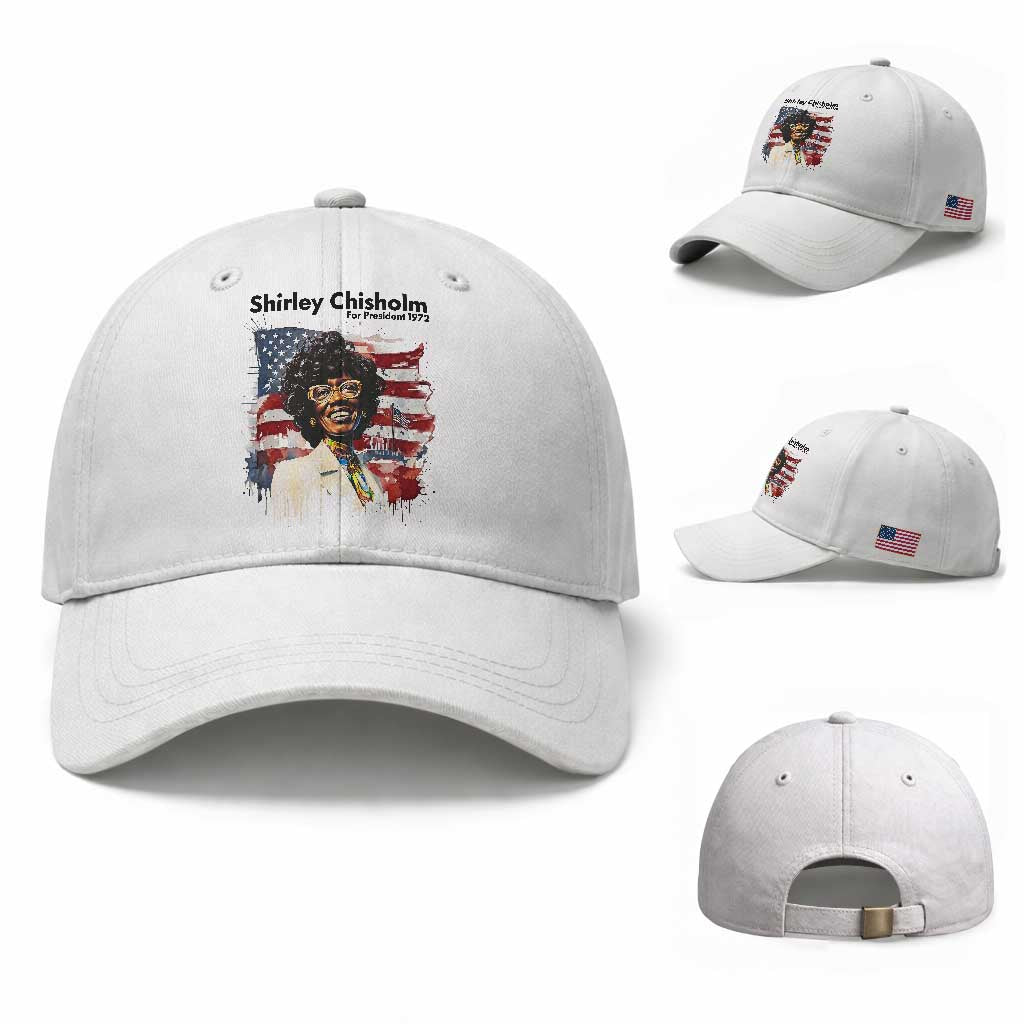 Shirley Chisholm For President 1972 With American Flag Baseball Cap