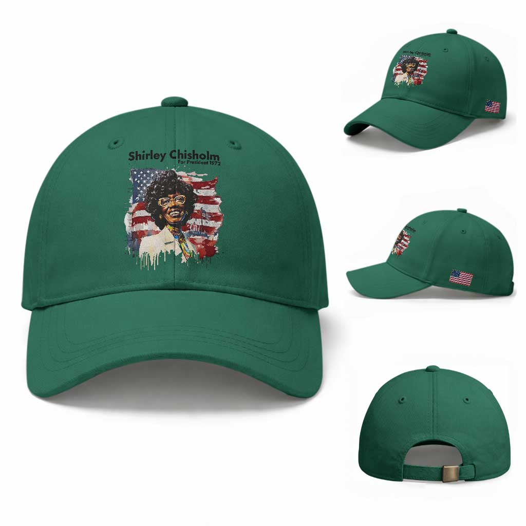Shirley Chisholm For President 1972 With American Flag Baseball Cap